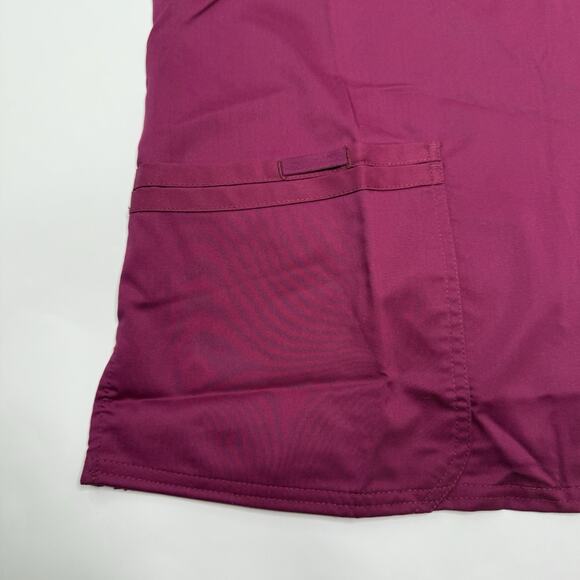 Cherokee Workwear Revolution Scrubs Women’s V Neck Top WW620 Wine NEW Size M - Picture 9 of 16